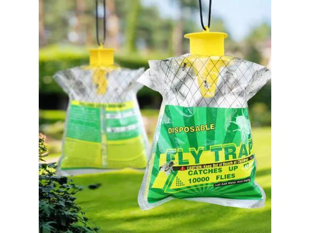 1 fly trap, fly trap, outdoor fly trap, fly capture bag, fly extermination bag