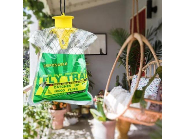 1 fly trap, fly trap, outdoor fly trap, fly capture bag, fly extermination bag
