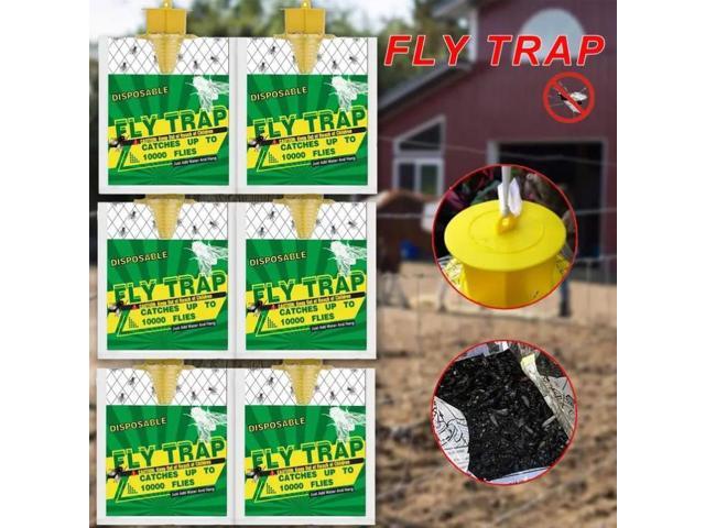 Six fly traps, outdoor fly traps, fly capture bags and fly extermination bags