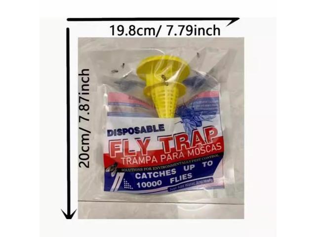 Red fly trap, outdoor hanging foldable fly trap, fly capture bag