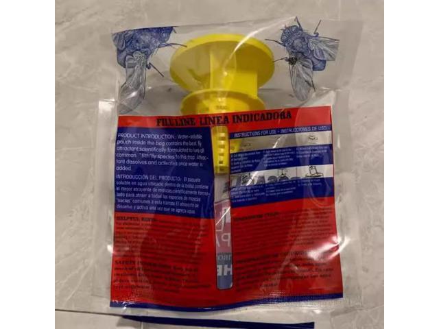Red fly trap, outdoor hanging foldable fly trap, fly capture bag