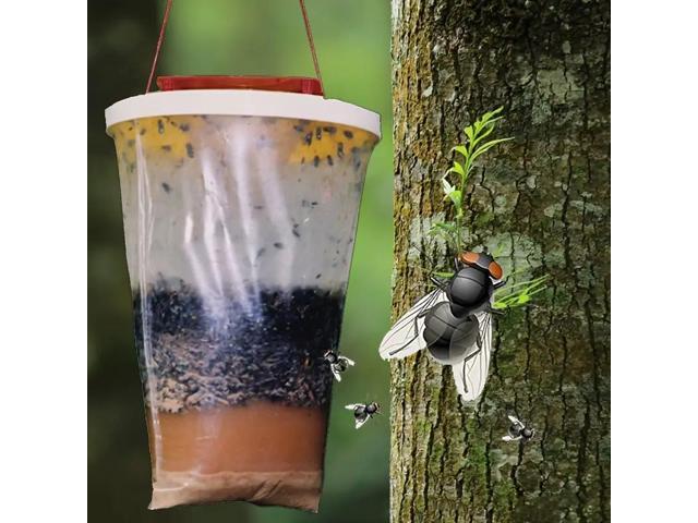 1 fly trap, fly trap, outdoor fly trap, fly capture bag, fly extermination bag