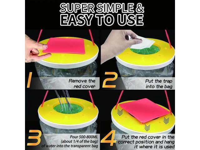 Fly trap bag, fruit fly trap, fly cage, fly stick, small flying insect bait trap