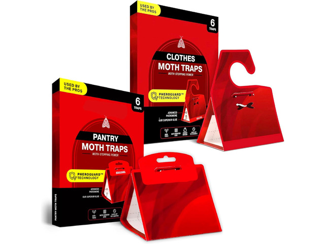 6 moth traps to kill moths, including moth midges, moth flies, Indian grain borer, and rice and flour moth traps