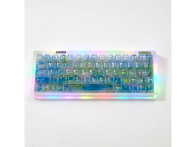 Aifei ABS 122 Keys Keycaps Fog Translucent Lotus Pond Moonlight for Mechanical Keyboard AULA F75 Ajazz Anne Pro2 Game PC
