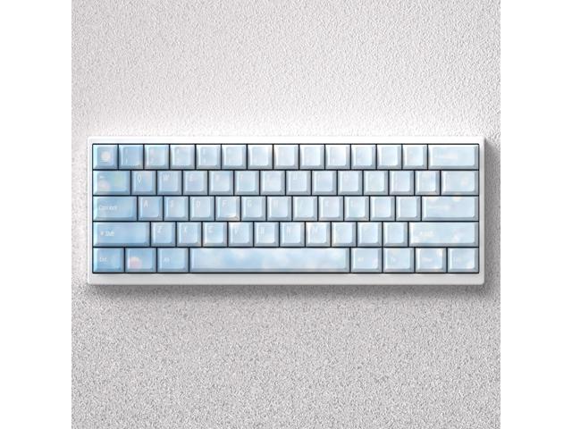 PBT Keycaps 73 Keys Dye Sublimation Cherry AURORA Sunrise Blue for 60 65 68 Layout Mechanical Keyboard GK61 Anne Pro 2