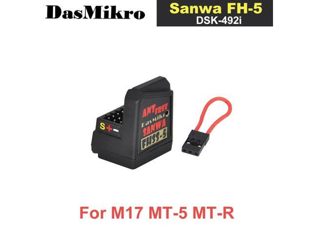 New Dasmikro FH5 2.4GHz DSK-492i 4-Channel SSL Telemetry Receiver Built-in Antenna Compatible Sanwa FHSS-5 For M17 MT-5 MT-R