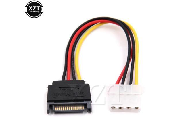 15 Pin SATA Male to Molex IDE 4 Pin Female Adapter Extension Power Cable IDE to Serial Motherboard ATA Computer HDD Hard Disk