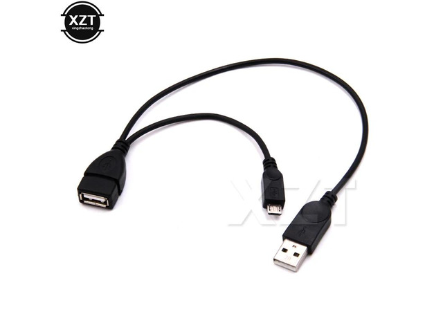 NEW Host Power Splitter Micro USB Male to USB A Male Female Adapter Cable for forSAMSUNG/SONY Y Splitter 1 in 2 OTG Cable