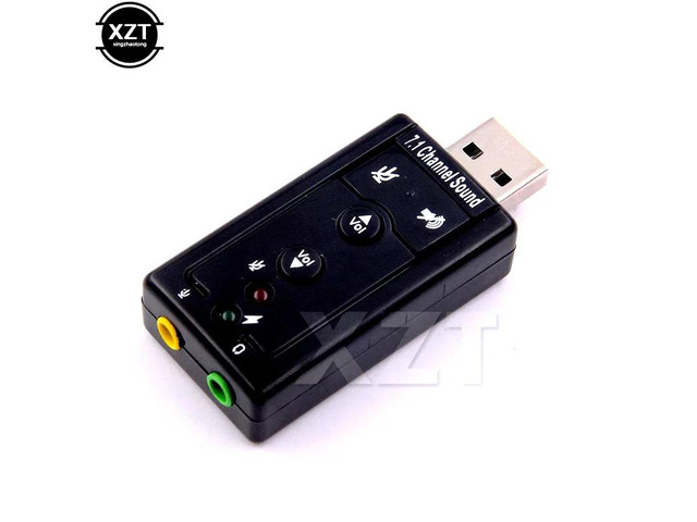 New Virtual 7.1 Channel Sound Card External USB 2.0 Audio Mic Speaker Adapter Microphone Stereo 3.5mm Jack Headset Sound Card