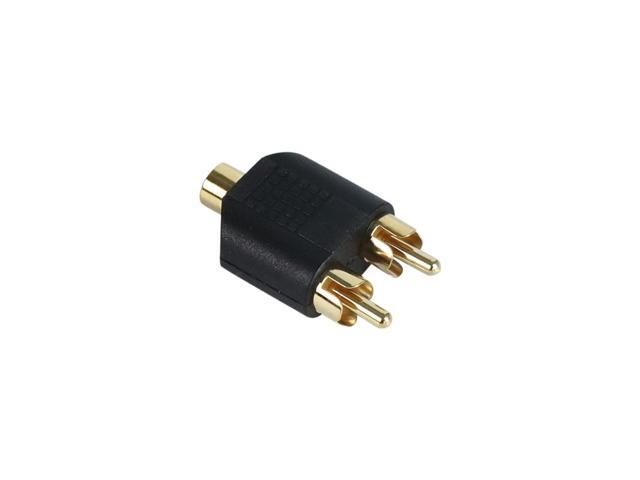 Gold Plated 3.5mm Jack Female To 2 RCA Male Audio Stereo Jack Connector Adapter Splitter Converter for Speaker Power Amplifier