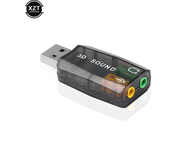 Channel 5.1 External 3D USB Sound Card with 3.5mm Audio Adapter for Computer headphone Stereo Mic Audio USB Converter