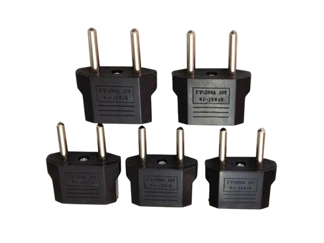5PCS European US AU EU Plug Adapter Japan US to EU Euro Travel Power Adapter Plug Outlet Converter Socket New