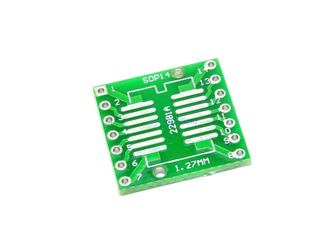 5PCS SOP14 SSOP14 TSSOP14 to DIP PCB SMD DIP/Adapter Plate Pitch 0.65/1.27mm GM New