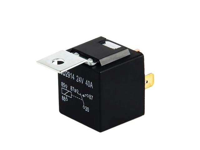 4 5 Pins 4P 5P 40A Waterproof Car Relay Automotive Relays Normally Open DC 12V/24V Terminal Relay for Head Light Air Conditioner (Size: 40A 24V 4P)