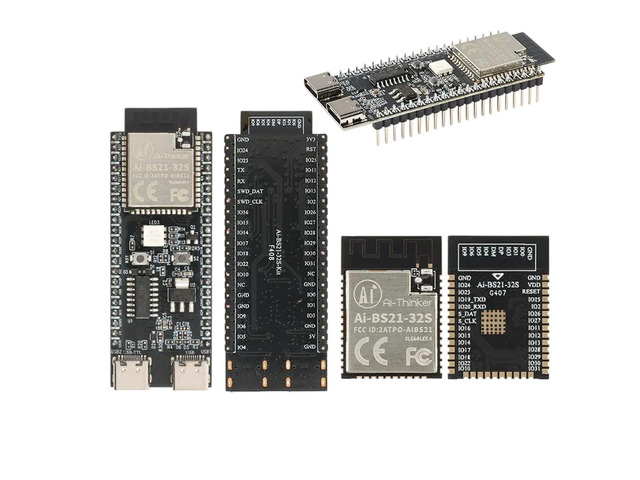 Ai-BS21-32S-Kit Ai-BS21-32S BLE5.4+SLE1.0 Dual-Mode Bluetuth-Compatible BLE Flash 32-Bit MCU Module Development Board New