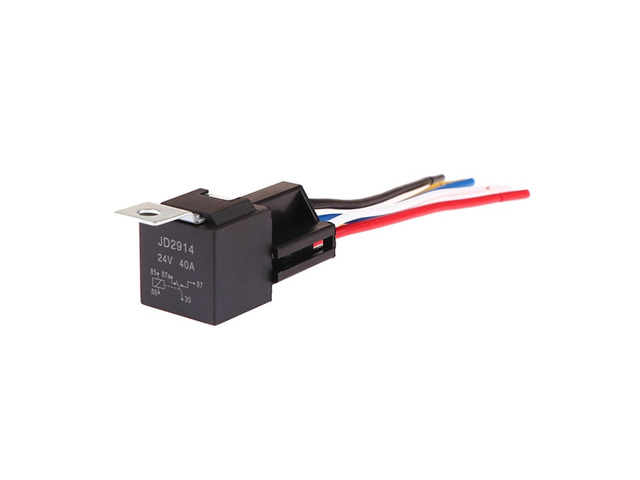 1Pc 4/5 Pin 40A Waterproof Car Relay Long Life Automotive Relays Normally Open DC 12V/24V Relay for Head Light Air Conditioner (Color: D)