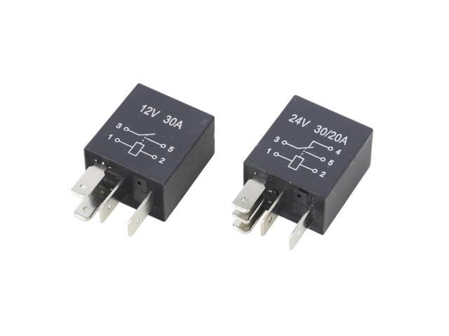 1 PCS 4 Pin/5 Pin 30A JD1926A JD1927A Car Relay Oil Pump Light Fog Lamp Relay 12V/24V Violet Series Automotive Relay (Color: 24V, Size: 1 PCS 4 Pin)