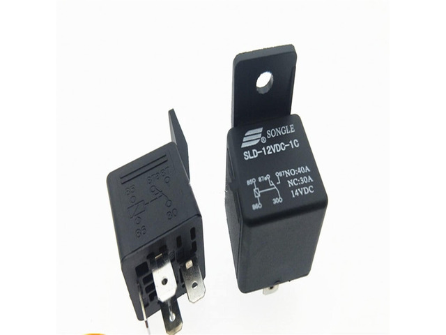 10pcs 5 Pin 40A Waterproof Car Relay Long Life Automotive Relays Normally Open SLD-12VDC-1C SLD-24VDC-1C DC 12V/24V Relay (Size: 24V)