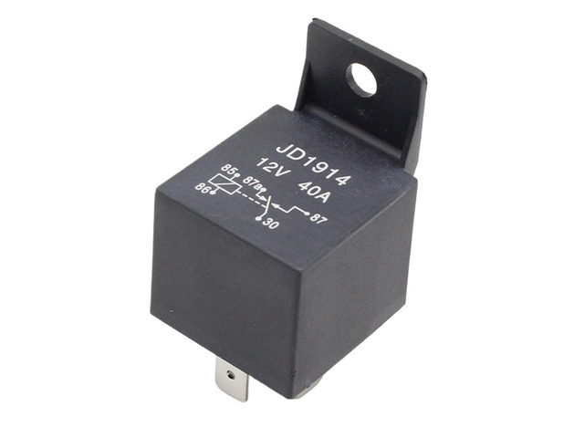 5 Pin 40A Waterproof Car Relay Long Life Automotive Relays Normally Open DC 12V/24V Relay for Head Light Air Conditioner (Color: 40A, Size: 12V DC)