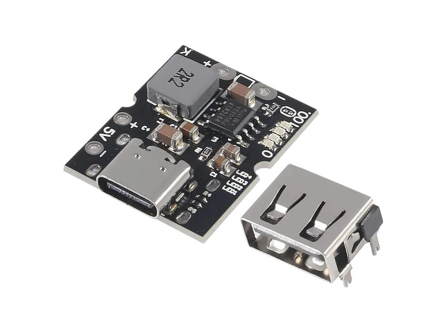 5Pcs/Lot Type-C USB 5V 2A Boost Converter Step-Up Power Module Lithim Bttery Charging Protection Board LED Display USB New