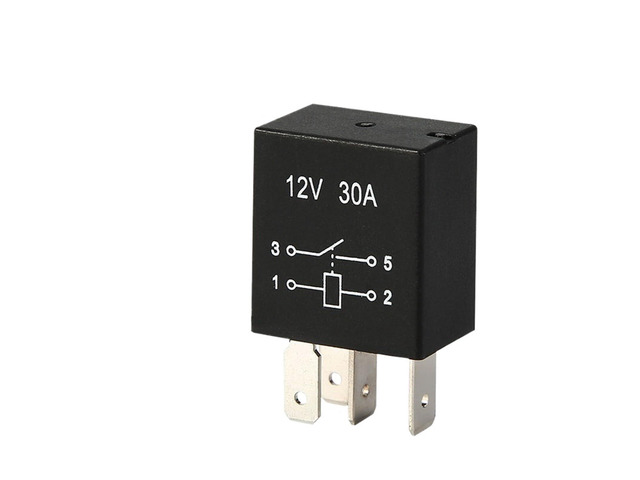 12V/30A Violet Relay Air Conditioning Oil Pump Waterproof Car Relay 4-pin 5-pin (Color: 30A, Size: 5-pin Plug DC24V)