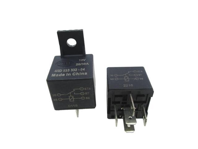 CAR auto 12V Relay 4RD 933 332-04 12V 4RD933332-04 12V 4RD-933-332-04 12V 12VDC DC12V 20A / 30A 5PIN (Size: 5PCS)