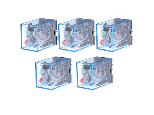 5PCS LY2NJ Coil Power Relay AC 12V 24V 36V 48V 110V 220V 380V Car Auto Electronic Mini Micro Electromagnetic Relay Switch 8Pin (Size: AC 220V)