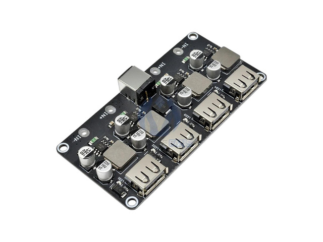 4 Channel USB QC3.0 Qc2.0 Dc-Dc Buck Converter Charging Step Down Module 6-32V 9V 12V 24V to Fast Quick Charger Circuit B New