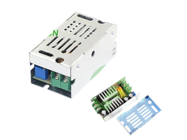160W Non-Isolated Step-Down Converter Buck Module DC 4.5-32V to 0.8-30V Adjustable Voltage Regulated Power Supply+Aluminum Shell New