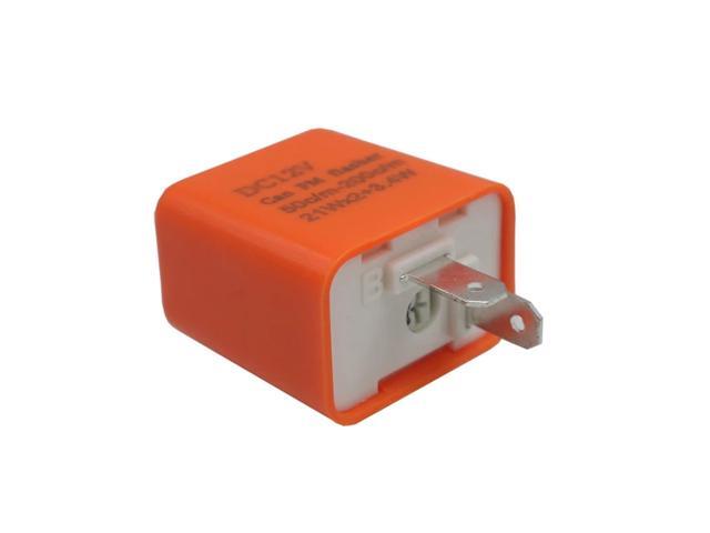 12V 2 Pin LED Flasher Frequency Relay Turn Signal Indicator Motorcycle Motorbike Fix Motorcycle Flasher Multiple Protection Safe (Color: 1 Pcs...