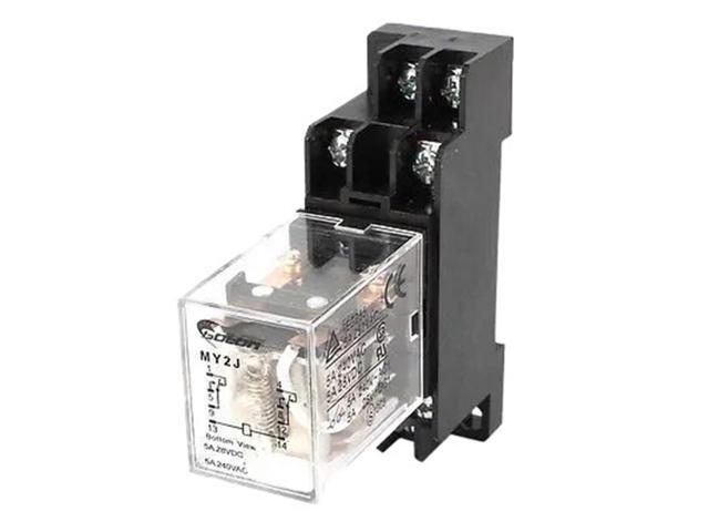 MY2J-AC110V Coil General Purpose Power Relay 8Pin 5A AC240V DC28V w Socket
