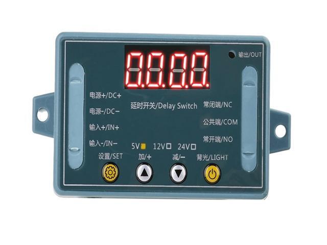 4 Digit DC 5V 12V 24V 10A Adjustable Time Delay Relay Module LED Digital with Shell Timer Trigger Switch(2)