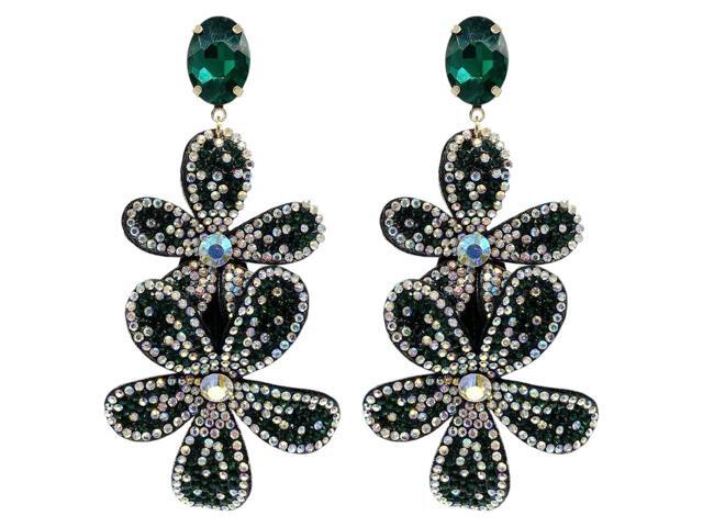 New 2026 Bohemian BLiG Flower Earrings For Women Drop Dangle Earing Statement Rhinestones Original Designer Earring Jewelry Fashion Accessories...