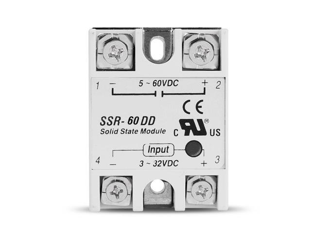 Solid State Module Relay Single Phase SSR 60A 80A 100A Current 3-32V 5V 12V(SSR-80DD)