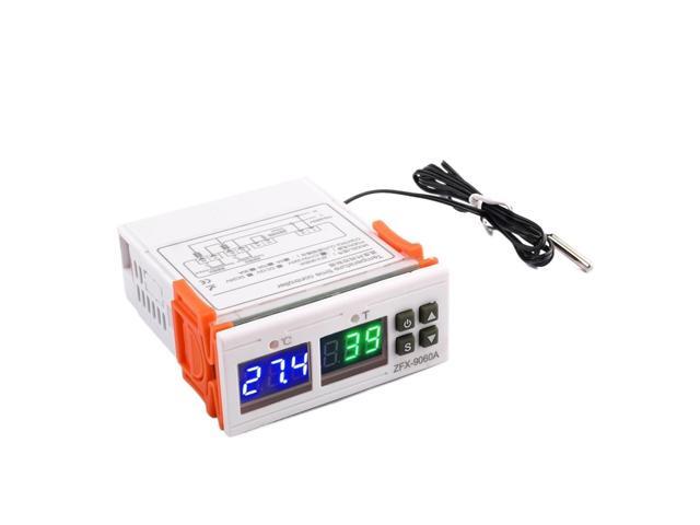 ZFX-9060A Refrigerator Thermostat AC110-220V DC12/24V -50 to 120 Temperature Control Heating Cooling Time Control Relay Output (Color: DC24V)
