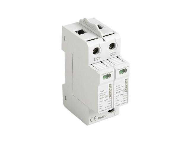 DC SPD Surge Protective Device 600V 1000V 2P 20KA-40KA Voltage Protector Solar PV Photovoltaic Arrester