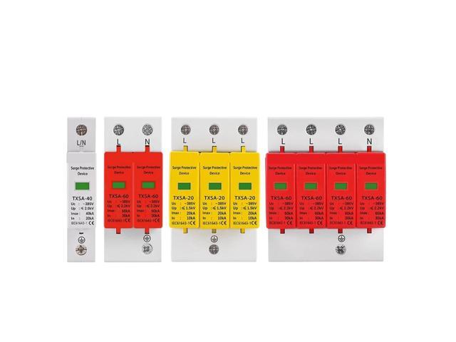 AC SPD 1P 2P 3P 4P 20KA 40KA 60KA 385V House Surge Protector Protective Low-Voltage Arrester Device 10KA 30KA