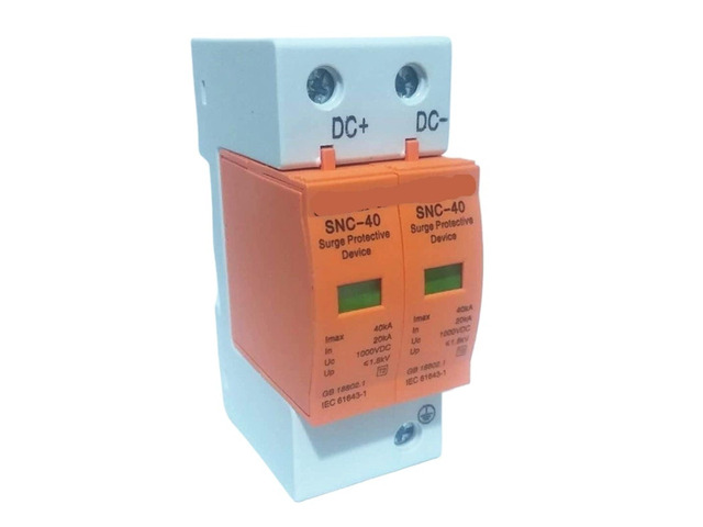 Surge Protective Device SPD DC 500V 800V 1000V 2P DC1000V 20KA 40KA Low-Voltage Arrester House din Rail 2 Poles Protector