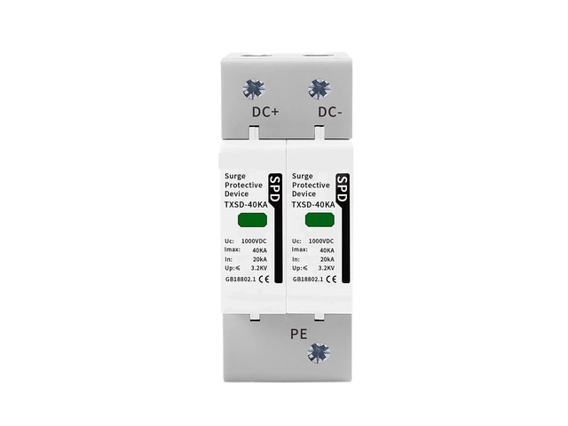DC SPD Surge Protective Device 600V 800V 1000V 2P 20KA 40KA 60KA Voltage Protector Solar PV Photovoltaic Arrester