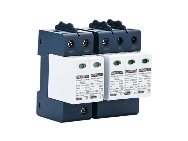 DC SPD 100V 250V 500V 800V 1000V Surge Arrester Protective Protector 20KA 40KA 60KA Energy DC Surge Protector