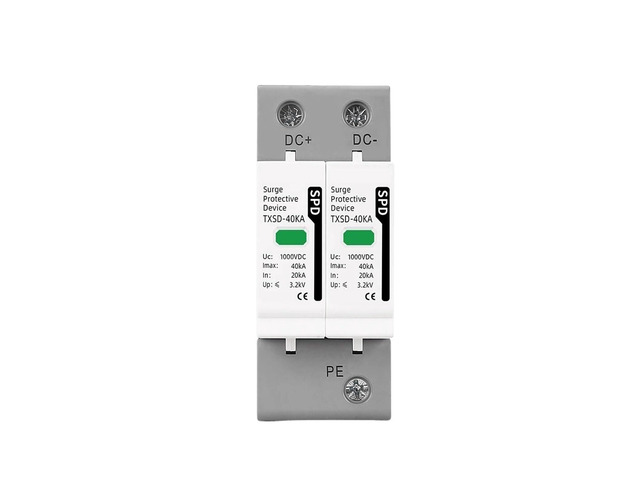 DC SPD Surge Protective Device 600V 1000V 2P 20KA 40KA 60KA Voltage Protector Solar PV Photovoltaic Arrester