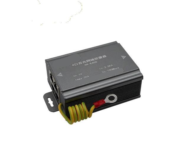 4Ports 100M Network Cable Signal Light Arrester RJ45 Camera Multi Port Monitoring Surge Protector