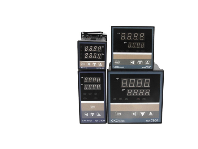 PID Digital forIntelligent Industrial Temperature Controller Dual Alarm 220V Relay REX-C100-C400-C700-C900 VAB/MAB SSR Relay Output ( Color:...
