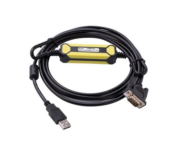 Applicable USB-PPI PLC Programming Cable S7-200 Series RS485 Data Cable Download Cable Black Economy