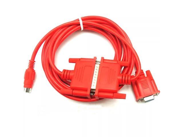Applicable SC-09 PLC Programming Cable FX Series RS232 Serial Cable PLC Download Cable Data Communication Cable Red Length: 10 Meters