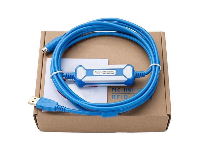 Suitable for USB-SLB2053RASL1 PLC Programming Cable EC Series Data Download Cable Blue Gold-Plated Model