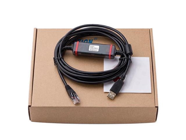 Suitable for USB-CNV3 PLC Programming Cable NB NJ NS etc. N Series Communication Black FTDI Chip