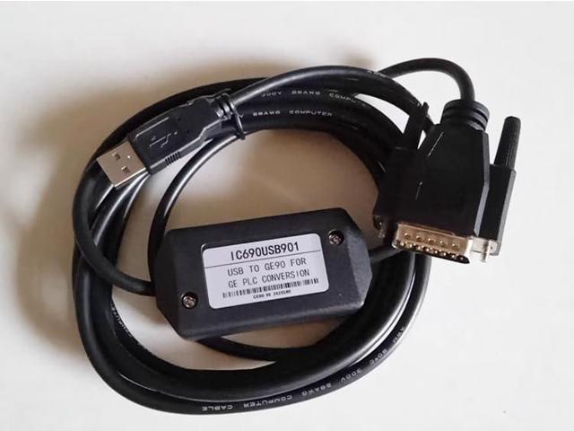 for IC690USB901 PLC Programming Cable GE90 Series Connecting PLC to Computer PC Communicating and Downloading Programs Black 3m
