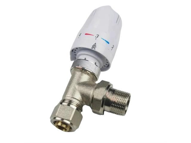 Thermostatic Radiator Valve Automatic Temperature Control Valve Straight Type DN15 DN20(Size:Angle valve DN15)